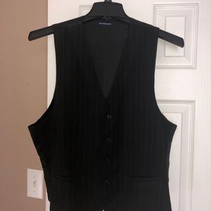 Black striped vest